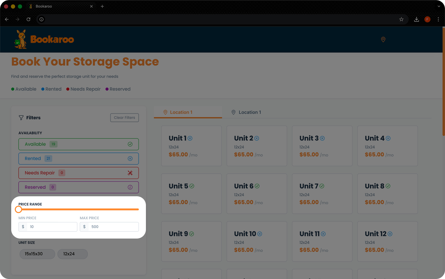 Find the right unit faster